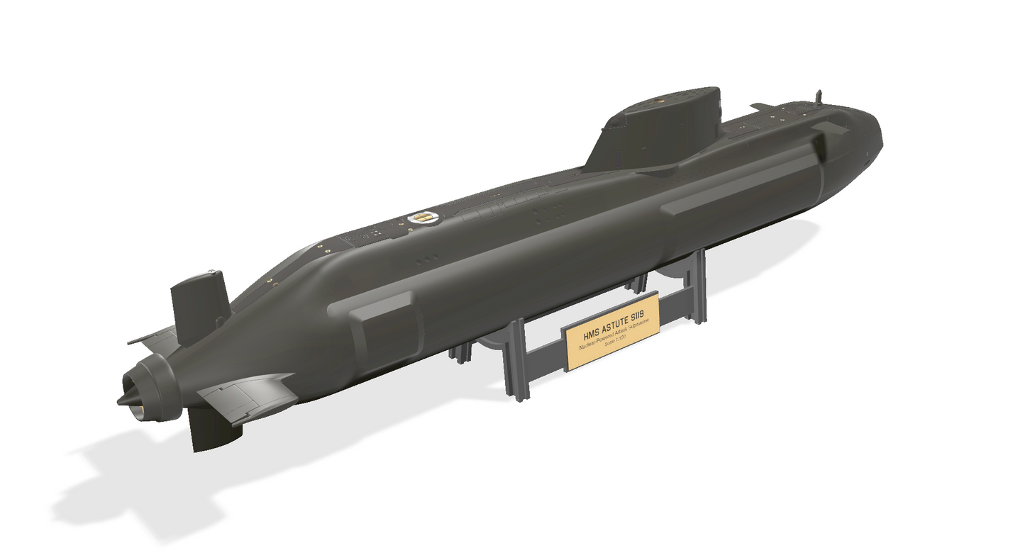 HMS Astute S119 - Submarine self assembly model kit scale 1:150 646 mm / 25.4''