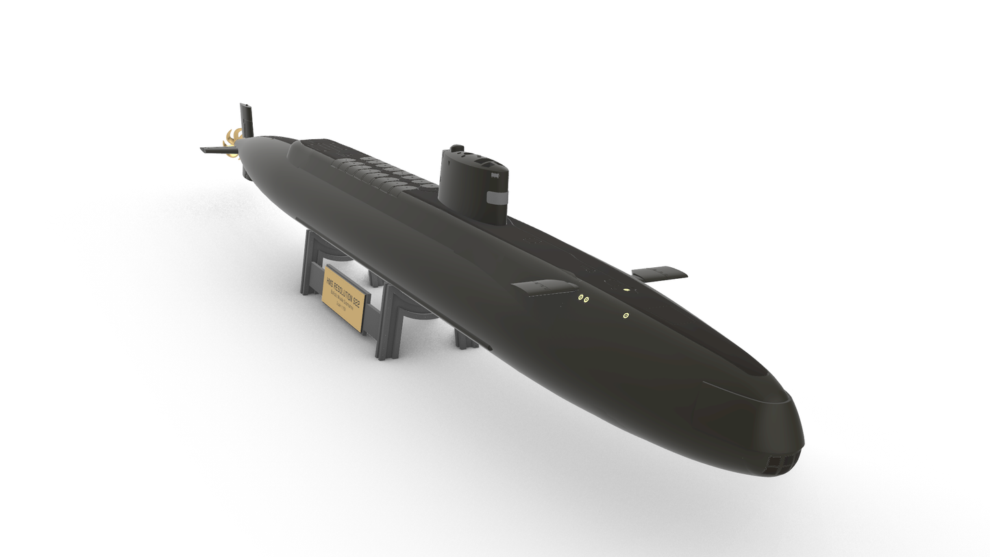 HMS Resolution S22 - Submarine self assembly model kit scale 1:150 866mm/34''