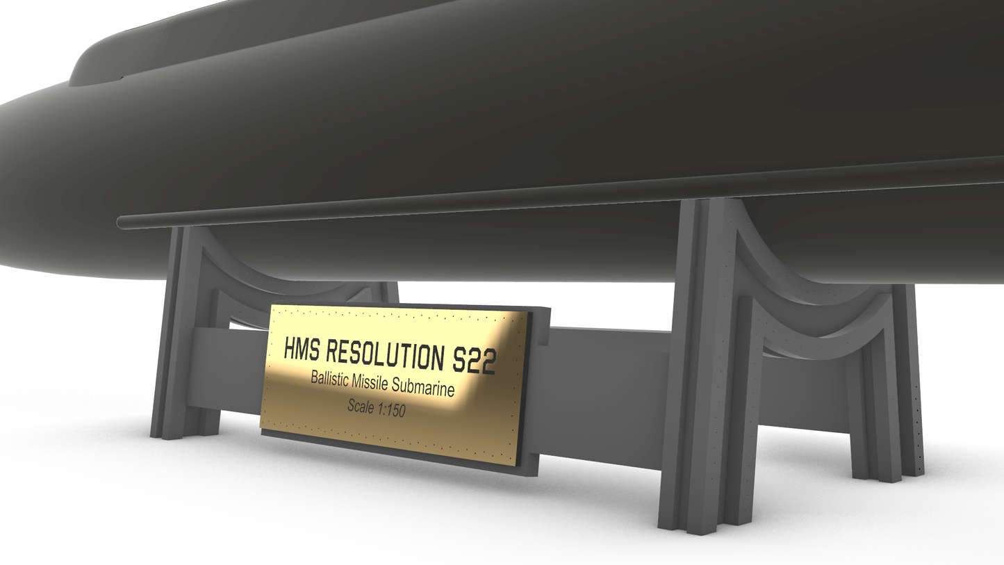 HMS Resolution S22 - Submarine self assembly model kit scale 1:150 866mm/34''